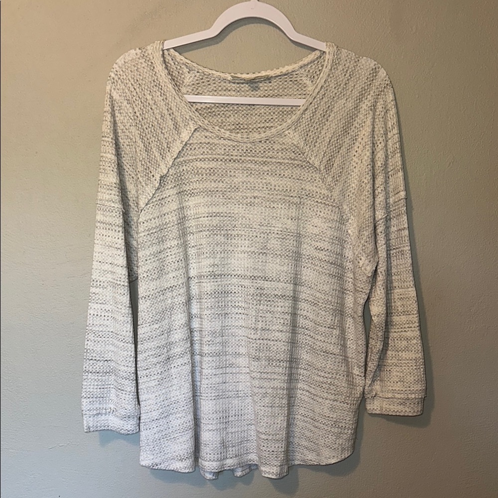 Cyrus Light Gray Textured Top